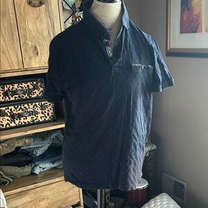 Denim & Flower Dark Navy Polo Shirt - Medium